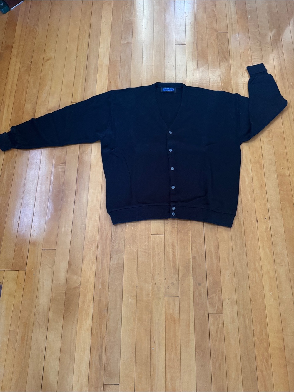 Jantzen Black V-Neck classic Button Cardigan men’s XXL